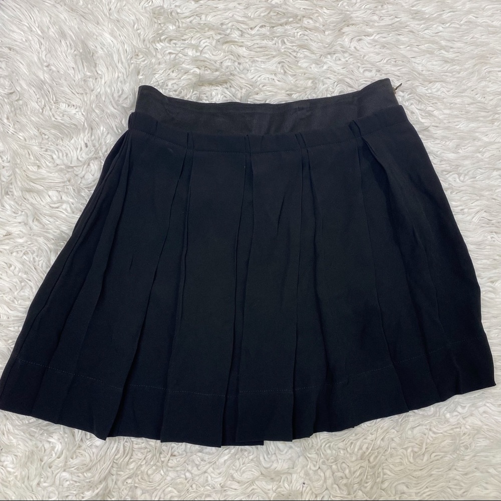 See By Chloe Pleated Crepe Mini Skirt in Black - Picture 2 of 6